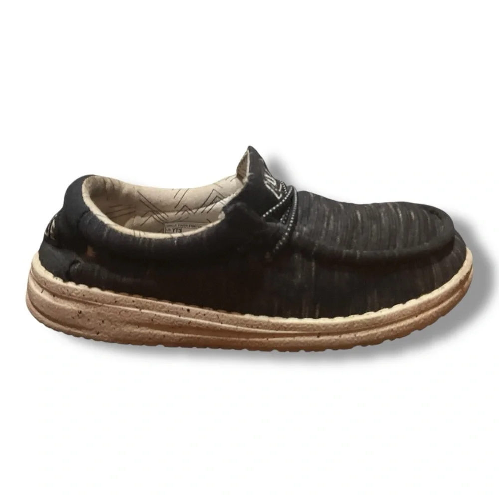 🖤‎ Hey Dude Wally Youth Stretch Black Slip-On Shoes (YT3 | EU 35)